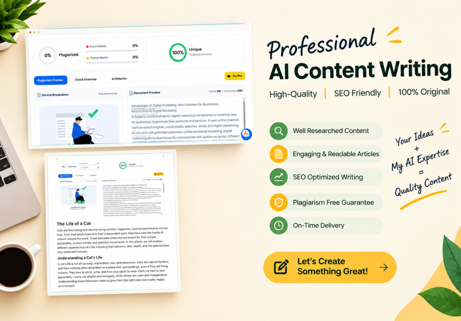 SEO Content Writer | High-Quality AI-Assisted Articles, Engaging Blog Posts & Website Content