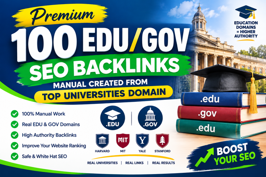 Premium 100 EDU/GOV SEO Backlinks &ndash; Manual Link Building