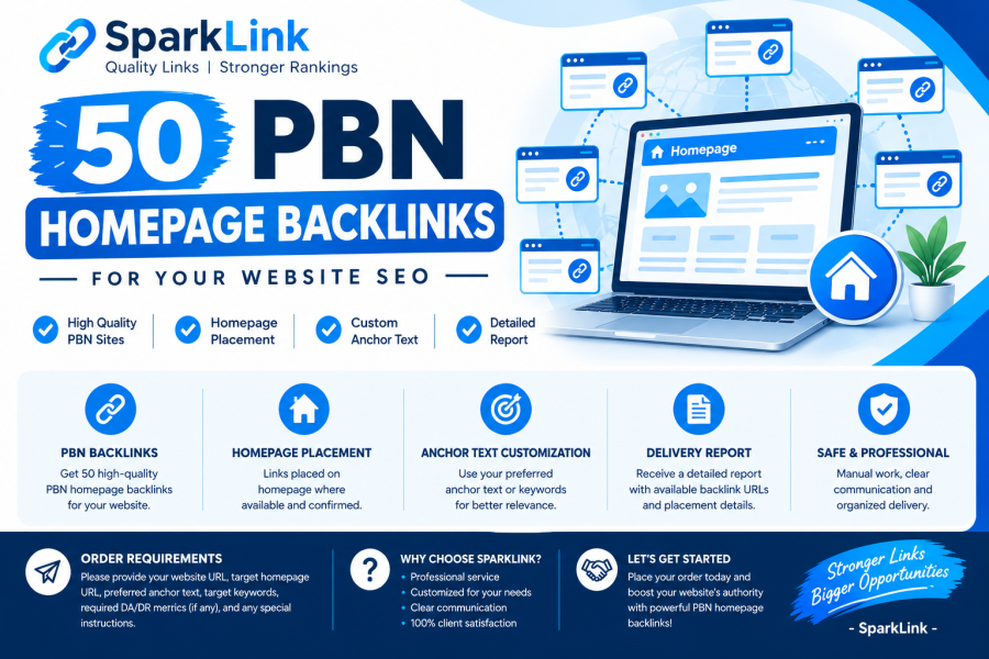build 50 PBN homepage backlinks for your website SEO