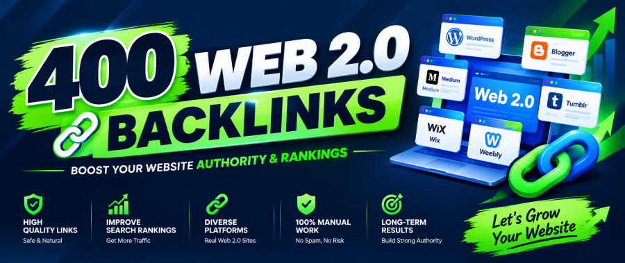 I Will Build 400 Web 2.0 Backlinks with Unique SEO Content