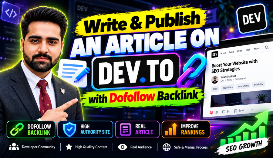 I will Write and Publish an Article on Dev.to with Dofollow Backlink