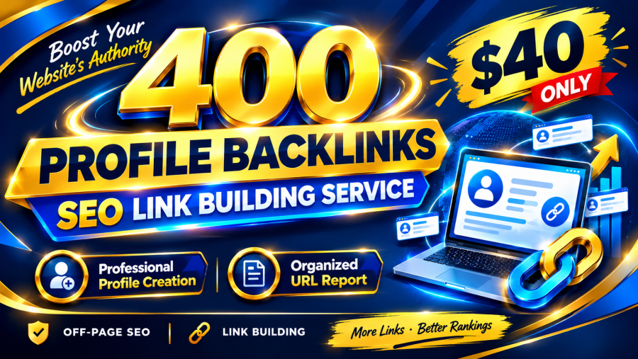 I will create 400 high quality profile backlinks for SEO link building