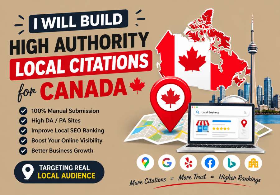 I will build high authority local citations for Canada