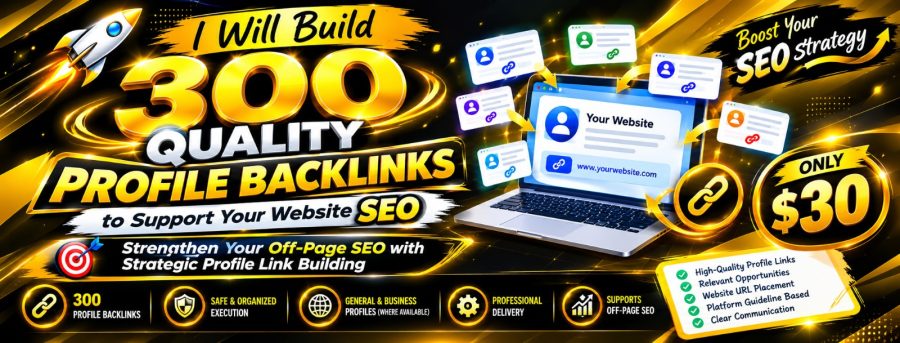 I Will Build 300 Quality Profile Backlinks to Support Your Website SEO