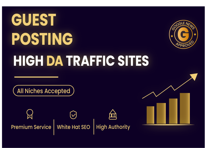 I will do high DA guest posting for permanent dofollow backlinks