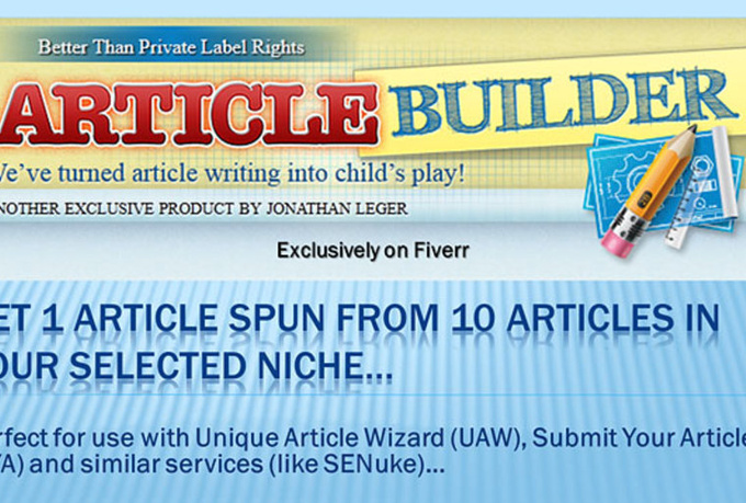 make you TEN Unique 500 to 700 word niche optimized articles