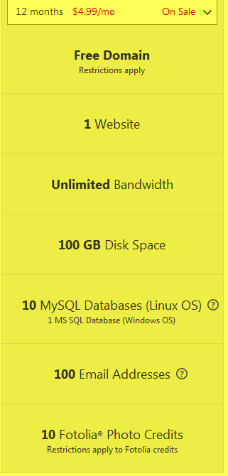 Economy Hosting Plan From Godaddy 12 Months