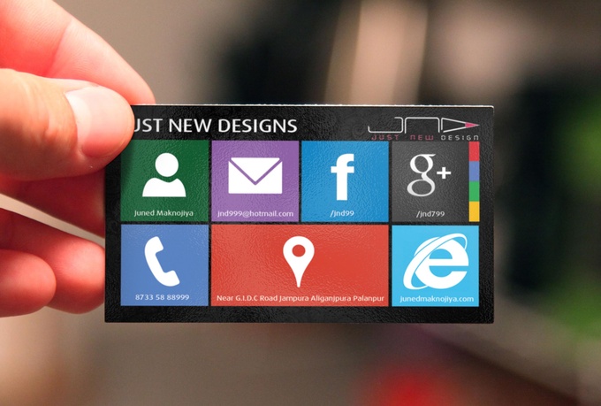 I will design stylish Windows 8 looking business card 