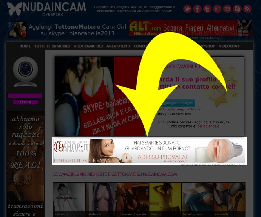 nudaincam add your link banner 728x90 for 31 days on Nudaincam.com for
