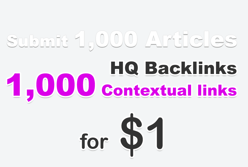 1000 articles including your website