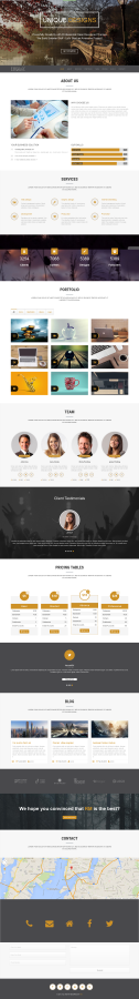 One Page Responsive multipage template