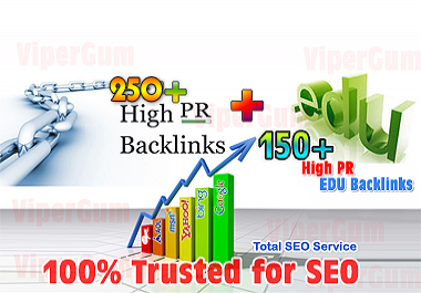 manually build 50+ High PR EDU backlinks + 150+ High PR Backlinks for SEO and SERP