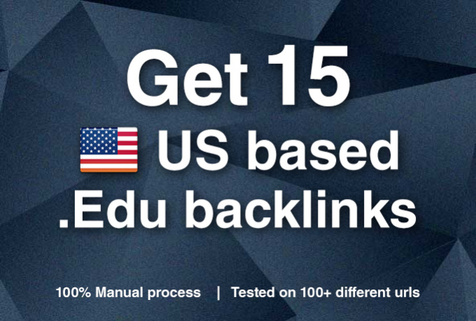 build 15 US based edu backlinks, excellent for website and youtube seo