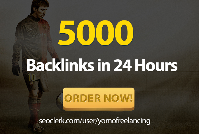create 5000 Backlinks for you in 24 Hours