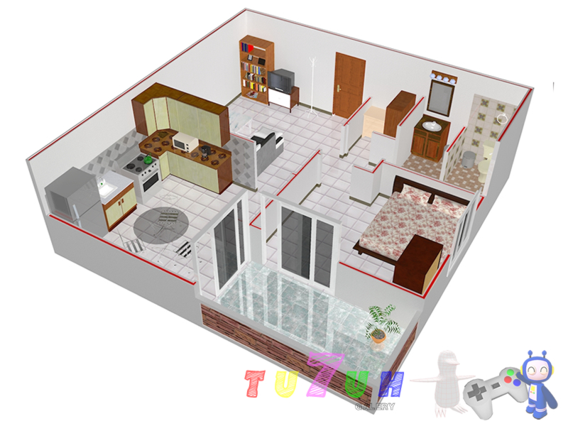 Create 3D floor plan