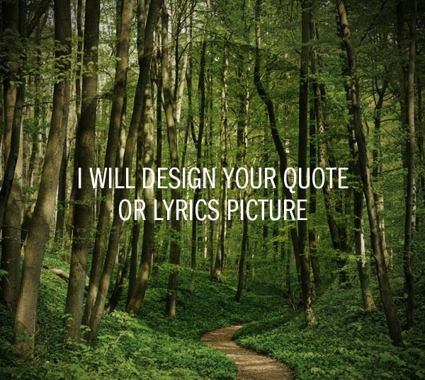 Quote or lyrics image design