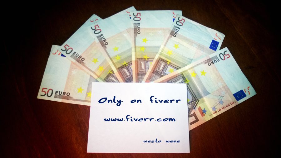 I will put your Logo or Message on paper with money