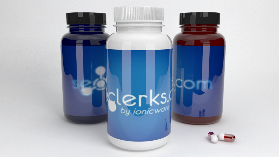 Put your label on realistic 3D bottle - pills