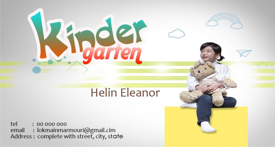 I will design business card for nurseries and kindergartens