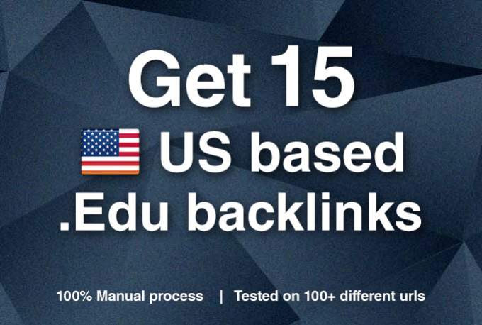 I will build 15 US based Edu Backlinks excellent Website and youtube seo