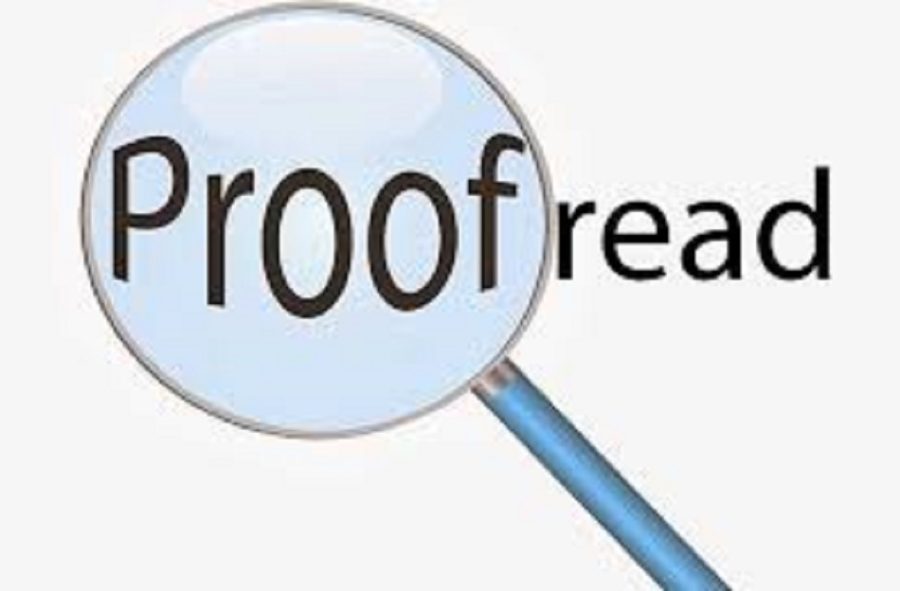 proof- reading  a text in English or Arabic