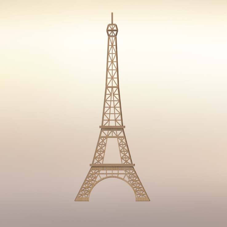 Plan for matchsticks model out of Eiffel tower