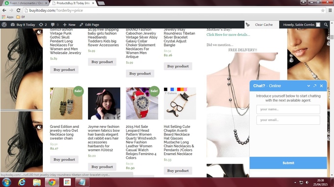 I will give you live chat on your website