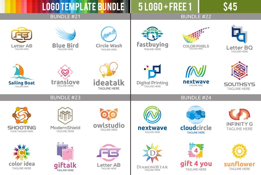 Wide Choice of Logo Templates