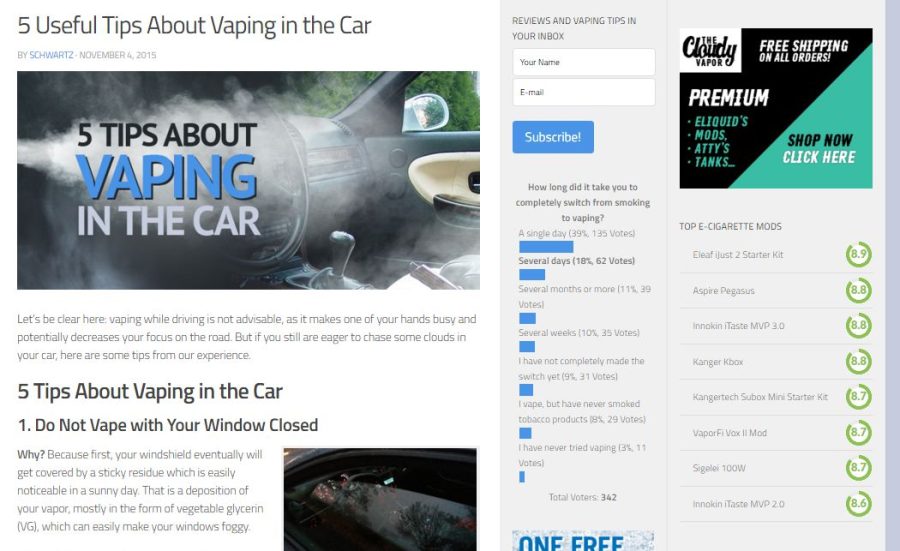 I will post your Guest post on my Vaping website!