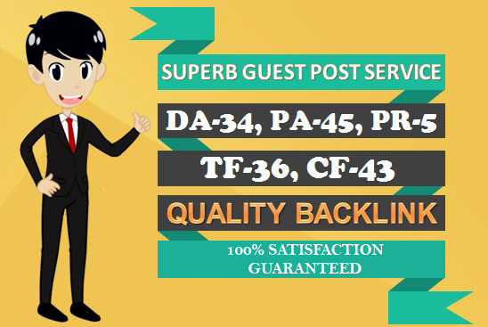 I will give you DA34 PA45 PR5 Guest Post