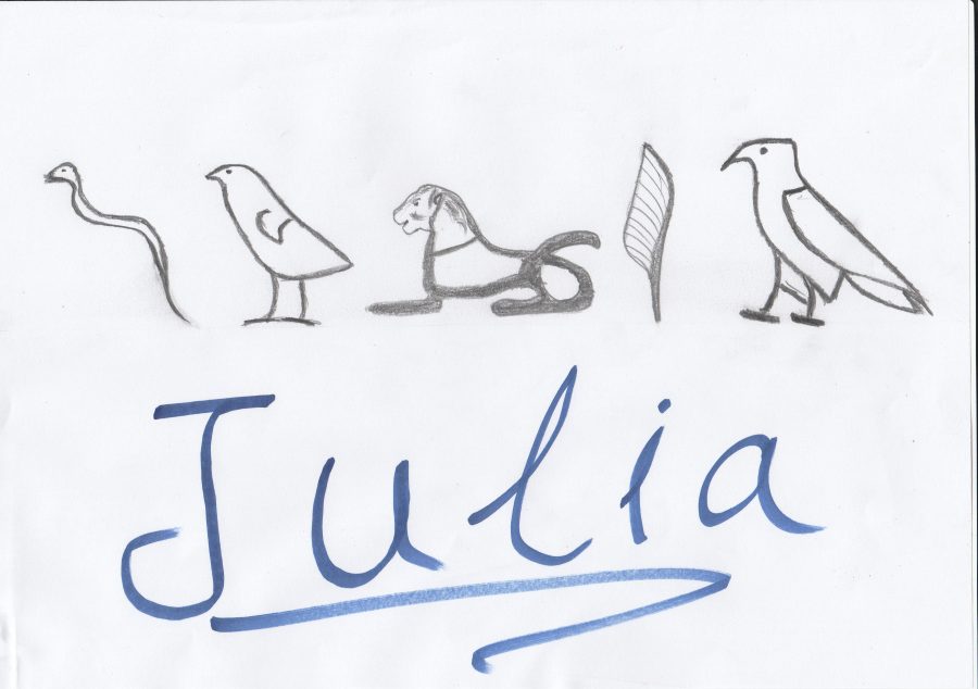 write your name with Hieroglyphic calligraphy 