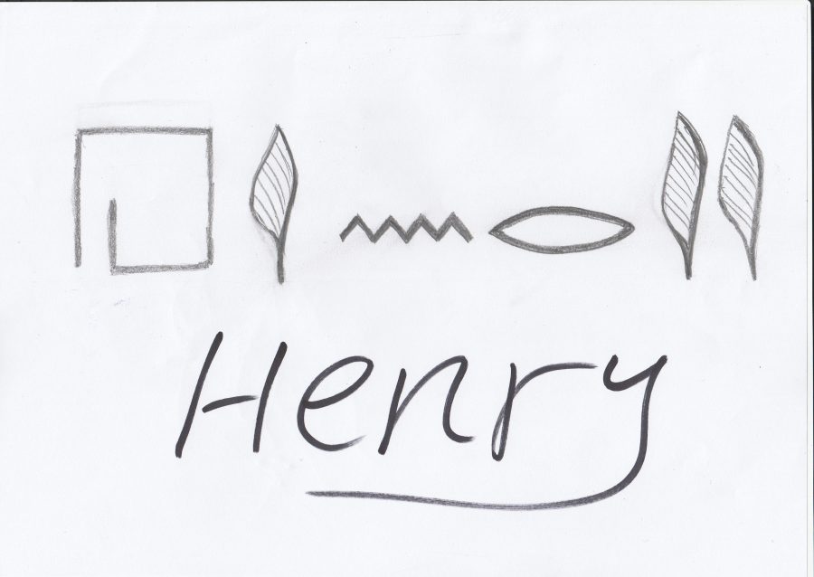 write your name with Hieroglyphic calligraphy 