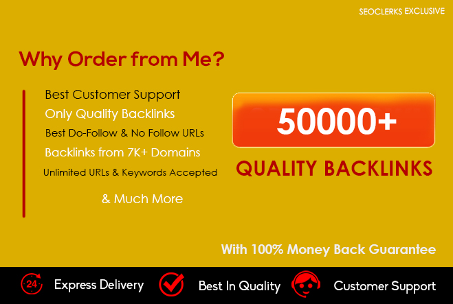 Create 50000+ Verified Quality BACKLINKS from 7000 Unique Domains to your site