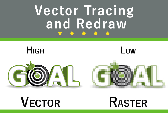 Redraw logo and image in vector format with HD quality 