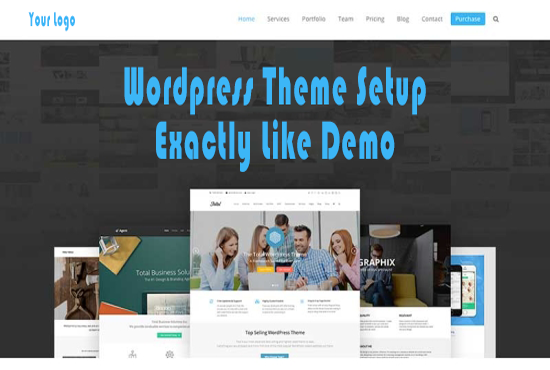 I will setup Any WordPress Theme Exactly Like Its Demo