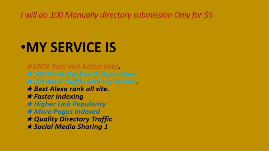  100 Manually directory submission 
