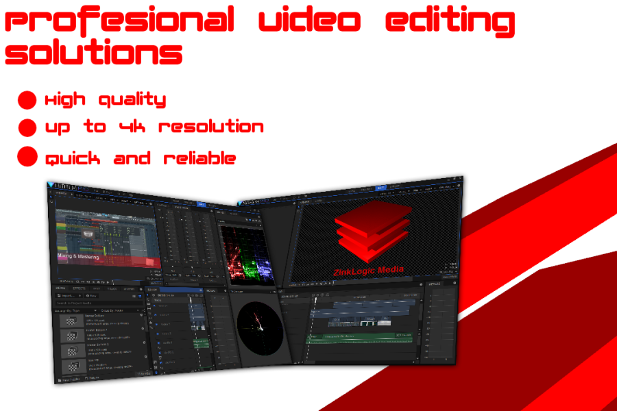 Get your video edited! Resolutions up to 4k!