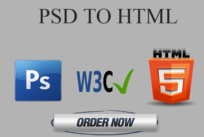 Convert any PSD to HTML  responsive Professionally