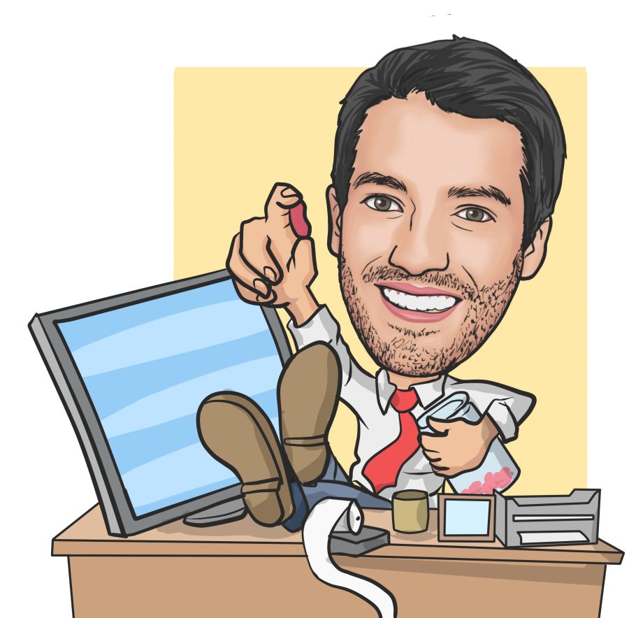 Personalised digital caricature photo hand drawn cartoon 