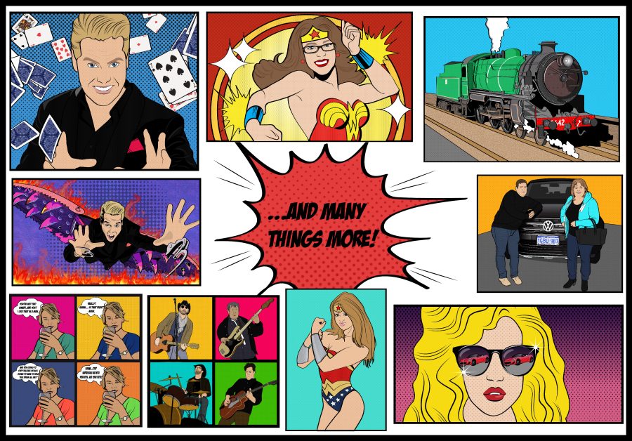 I'll draw a cool pop art portrait from your photo