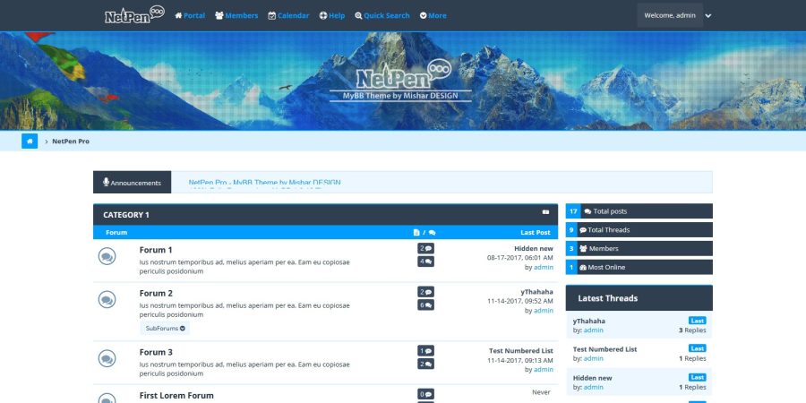 NetPen Pro - MyBB Premium Theme