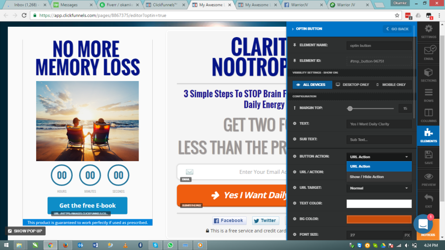 Clickfunnels Tasks and integrations