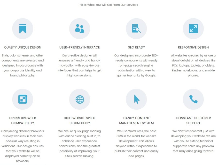 5 page website design with free hosting, domain and ssl certficate