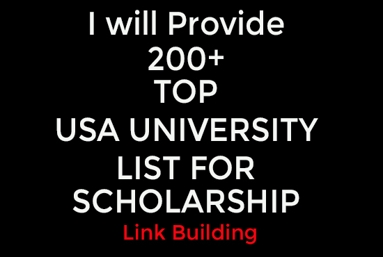 Provide you Top 100+ US University (.EDU) List for Scholarship Campaign 