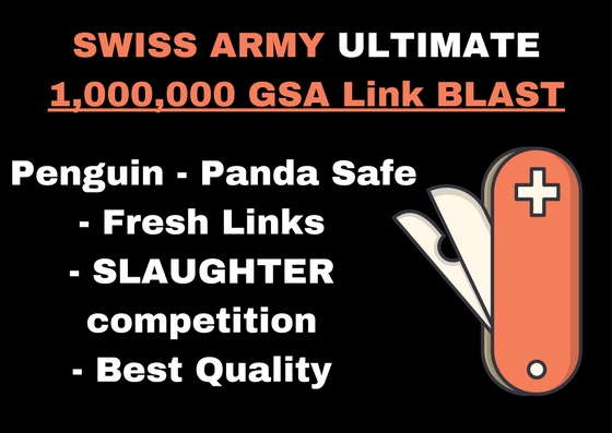 [THE ULTIMATE] 1,000,000 GSA SER BACKLINKS - SLAUGHTER COMPETITION