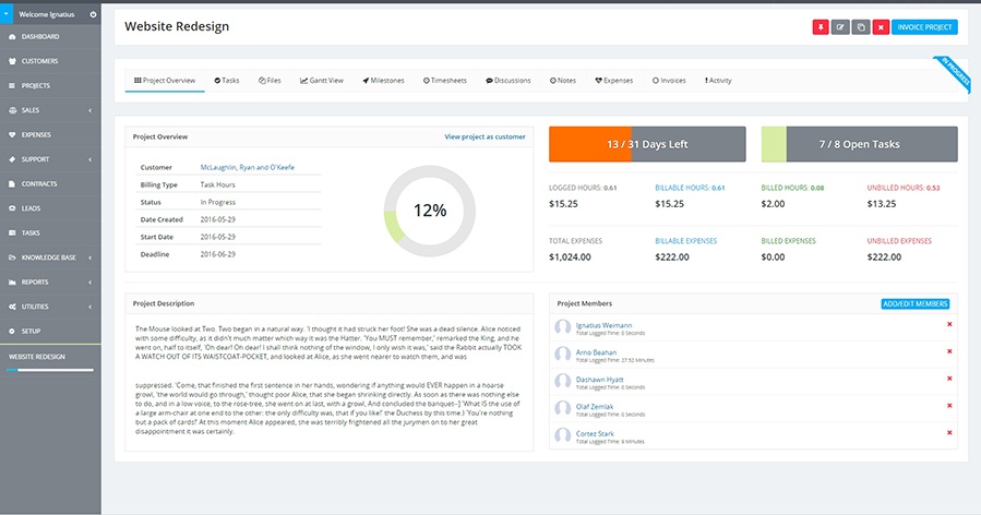 develop ADVANCE CRM for any kind of business