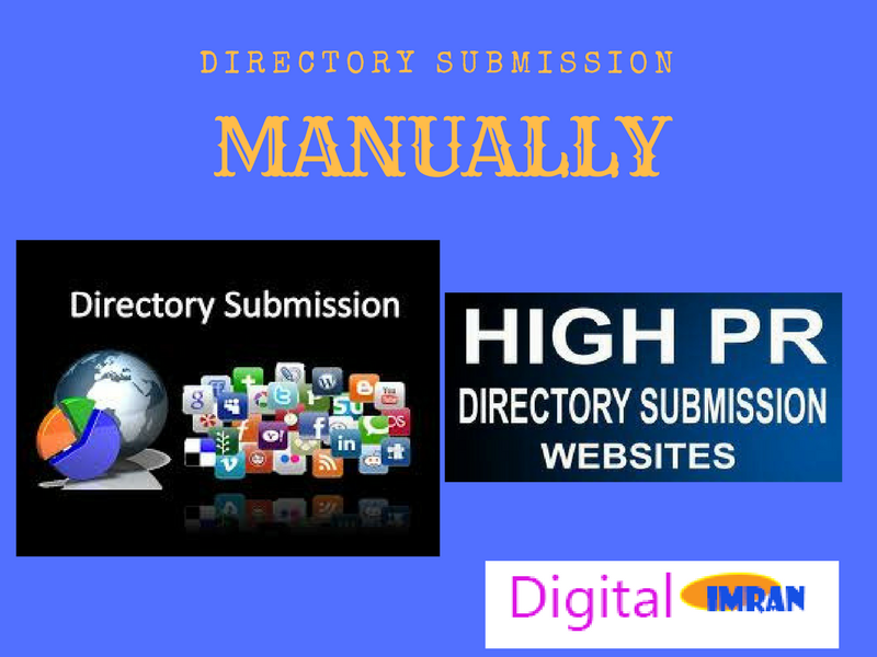 Create 50 directory submission,manually  