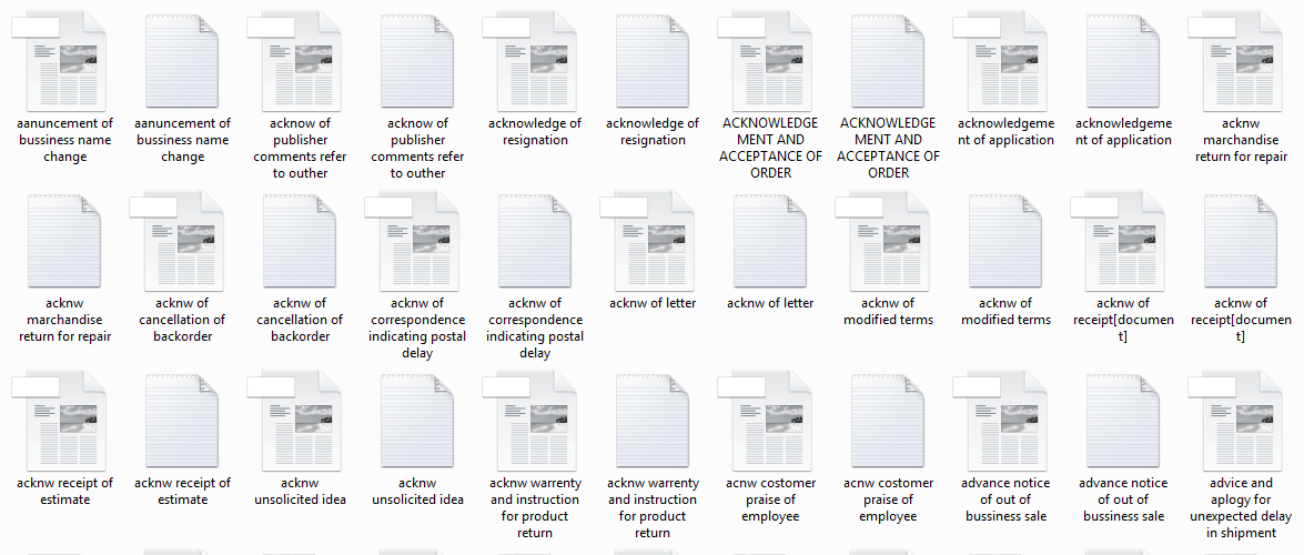 600 Business letters in DOC and txt format