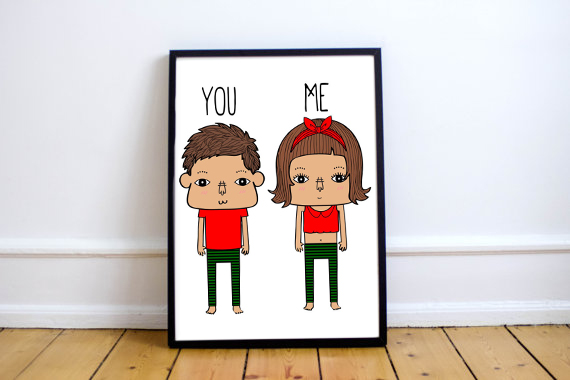 Draw single cute cartoon full color