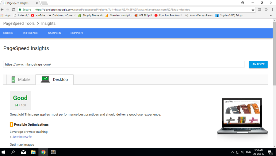 Shopify Website Speed Google Page Speed Insight, Gtmetrix, Pingdom